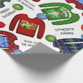 Personalisierter Weihnachtssüßer Geschenkpapier (Ecke)