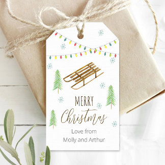 Personalisierter Weihnachtstag - Frohe Weihnachten Geschenkanhänger