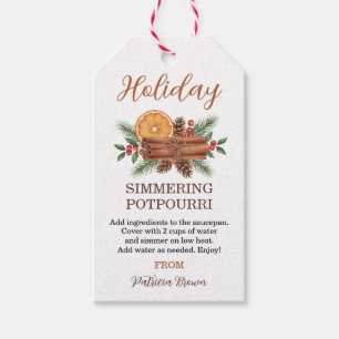 Personalisierter Weihnachtstopf-Potpourri Geschenkanhänger