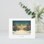 Personalisierter Weihnachtsurlaub in Washington DC Feiertagspostkarte (Stehend Vorderseite)