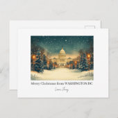 Personalisierter Weihnachtsurlaub in Washington DC Feiertagspostkarte (Vorne/Hinten)