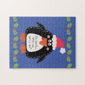 Personalisierter Weihnachtsvorschlag Pinguin Puzzle (Horizontal)