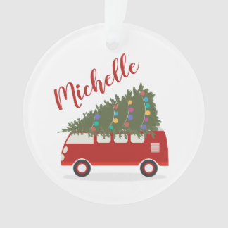 Personalisierter Weihnachtswagen & Baum Ornament