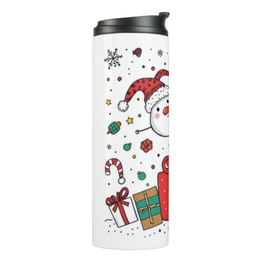 personalisierter Weihnachtswärmer Thermosbecher (Nach links gedreht)