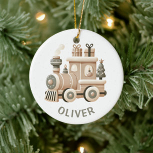 Personalisierter Weihnachtszug für Kinder  Keramik Ornament