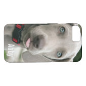 Personalisierter Weimaraner HundeFoto-und Case-Mate iPhone Hülle (Rückseite (Horizontal))