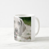 Personalisierter Weimaraner HundeFoto-und Kaffeetasse (VorderseiteRechts)