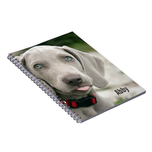 Personalisierter Weimaraner HundeFoto-und Notizblock (Rechte Seite)
