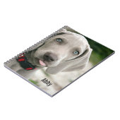 Personalisierter Weimaraner HundeFoto-und Notizblock (Linke Seite)