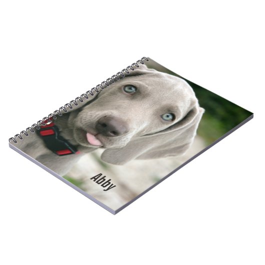 Personalisierter Weimaraner HundeFoto-und Notizblock (Linke Seite)