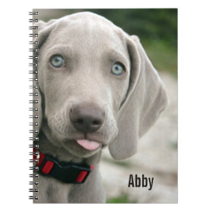 Personalisierter Weimaraner HundeFoto-und Notizblock