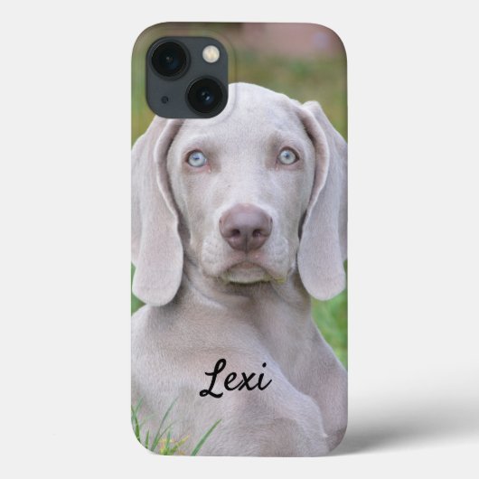 Personalisierter Weimaraner Welpenhund Case-Mate iPhone Hülle (Rückseite)