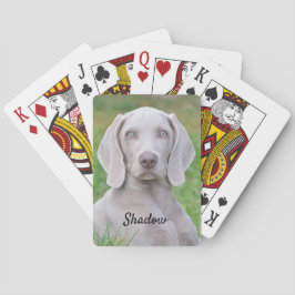 Personalisierter Weimaraner Welpenhund Spielkarten