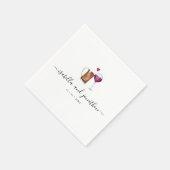 Personalisierter Wein & Bierbraut Napkins Serviette (Ecke)