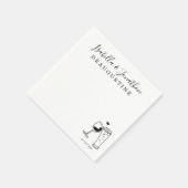 Personalisierter Wein & Brötchen Napkins Serviette (Ecke)