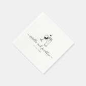 Personalisierter Wein & Brötchen Napkins Serviette (Ecke)