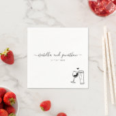 Personalisierter Wein & Brötchen Napkins Serviette (Beispiel)