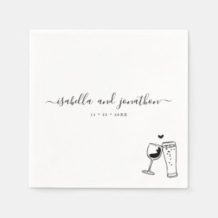 Personalisierter Wein & Brötchen Napkins Serviette