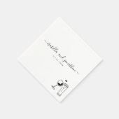 Personalisierter Wein & Brötchen Napkins Serviette (Ecke)