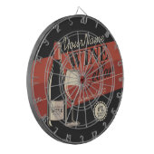 Personalisierter Weinkeller Flaschen Bar Dartscheibe (Vorderseite Links)