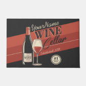 Personalisierter Weinkeller Flaschen Bar Fußmatte (Vorderseite)