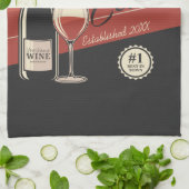 Personalisierter Weinkeller Flaschen Bar Geschirrtuch (Gefaltet)