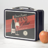 Personalisierter Weinkeller Flaschen Bar Metall Brotdose (Beispiel)