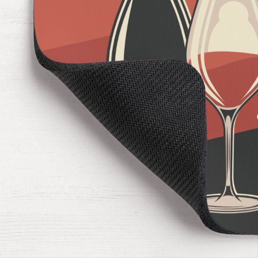 Personalisierter Weinkeller Flaschen Bar Mousepad (Ecke)