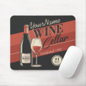 Personalisierter Weinkeller Flaschen Bar Mousepad (Mit Mouse)