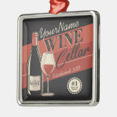 Personalisierter Weinkeller Flaschen Bar Ornament Aus Metall (Links)