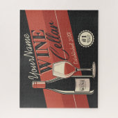Personalisierter Weinkeller Flaschen Bar  Puzzle (Vertikal)