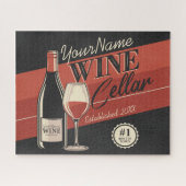 Personalisierter Weinkeller Flaschen Bar  Puzzle (Horizontal)
