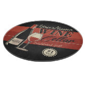 Personalisierter Weinkeller Flaschen Bar Schneidebrett (Ecke)