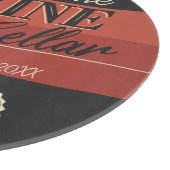 Personalisierter Weinkeller Flaschen Bar Schneidebrett (Ecke)