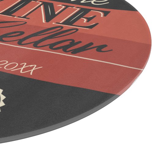 Personalisierter Weinkeller Flaschen Bar Schneidebrett (Ecke)