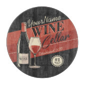 Personalisierter Weinkeller Flaschen Bar Schneidebrett (Vorderseite)