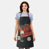 Personalisierter Weinkeller Flaschen Bar Schürze (Getragen)