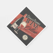 Personalisierter Weinkeller Flaschen Bar Serviette (Ecke)
