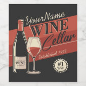 Personalisierter Weinkeller Flaschen Bar Weinetikett (Einzelnes Label)
