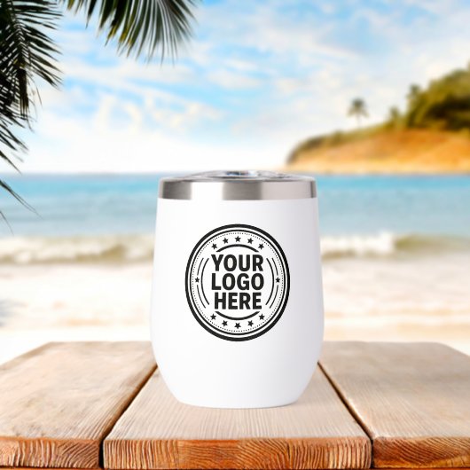 Personalisierter Weintumbler (Strand (gedreht))