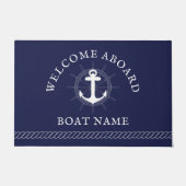 Personalisierter Weißer Anker Fußmatte (Vorderseite)