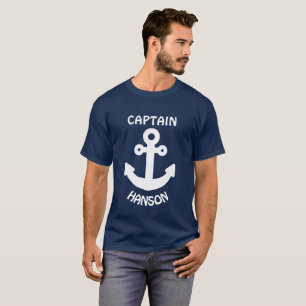 Personalisierter weißer Anker T-Shirt