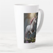Personalisierter Weißer Einhornwald Milchtasse (Rechte Ecke)