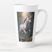 Personalisierter Weißer Einhornwald Milchtasse (Rechts)