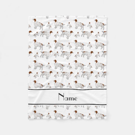 Personalisierter weißer englischer Namenssetzer Fleecedecke (Vorderseite)