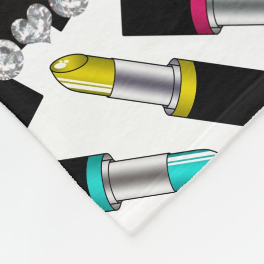 Personalisierter weißer fleecedecke (Ecke)