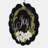 PERSONALISIERTER WEISSER FLÜGEL ORNAMENT KARTE (Links)