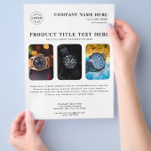 Personalisierter weißer Flyer für Produkt-Werbeakt (Hand)