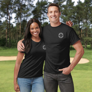 Personalisierter weißer Golfclub-Name-Stempel T-Shirt