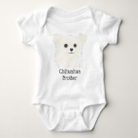 Personalisierter Weißer Langhaar Chihuahua Hund
